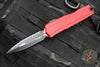Microtech Cypher II- Double Edge- Red Handle- Black Full Serrated Edge Blade 1242-3 RD