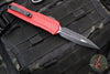 Microtech Cypher II- Double Edge- Red Handle- Black Full Serrated Edge Blade 1242-3 RD