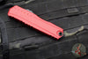 Microtech Cypher II- Double Edge- Red Handle- Black Full Serrated Edge Blade 1242-3 RD
