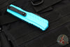 Microtech Cypher II- Double Edge- Turquoise Handle- Black Full Serrated Edge Blade 1242-3 TQ