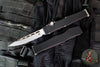 Microtech Halo III- Single Edge- Marfione Select- Clip Point- Black Handle- Stonewash Blade 1250-10 MS1