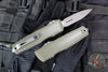 Microtech Luminary OTF Knife- Moss Green Finished Handle- Apocalyptic Finished Plain Edge Blade- Tritium Inlaid Button 1270-10 APMGS