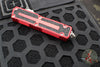 Microtech Scarab II- Single Edge- Red Handle- Stonewash Plain Edge Blade 1278-10 RD