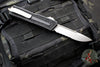 Microtech Scarab II- Single Edge- Black Handle- Stonewash Part Serrated Edge Blade 1278-11