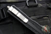 Microtech Scarab II- Single Edge- Black Handle- Stonewash Part Serrated Edge Blade 1278-11