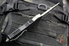 Microtech Scarab II- Single Edge- Black Handle- Stonewash Part Serrated Edge Blade 1278-11