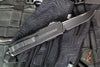 *PRE-OWNED* Microtech Scarab II- Tactical- Single Edge- Black Handle- Black Plain Edge Blade 1278-1 T