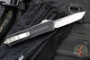 Microtech Scarab II- Tanto Edge- Black Finished Handle- Stonewash Plain Edge Blade 1279-10