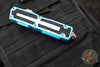 Microtech Scarab II- Gen III- Double Edge- Turquoise Handle- Apocalyptic Plain Edge Blade 1280-10 APTQ