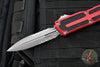 Microtech Scarab II- Double Edge- Red Handle- Apocalyptic Part Serrated Edge Blade 1280-11 APRD