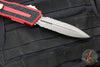Microtech Scarab II- Double Edge- Red Handle- Apocalyptic Part Serrated Edge Blade 1280-11 APRD