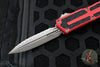 Microtech Scarab II- Double Edge- Red Handle- Apocalyptic Full Serrated Edge Blade 1280-12 APRD