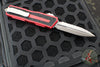 Microtech Scarab II- Double Edge- Red Handle- Apocalyptic Full Serrated Edge Blade 1280-12 APRD