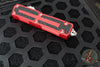 Microtech Scarab II- Double Edge- Red Handle- Stonewash Full Serrated Edge Blade 1280-12 RD