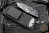 Vintage 2011 Microtech Select Fire- Manual- Tactical- Black Handle- Black Part Serrated Blade 129-2 T