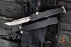 Microtech Halo VII- Tanto Edge- Marfione Select- Black Handle- Stonewash Blade 1351-10 MS1