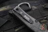 Microtech Cobra Knife- Auto Lever Lock- Tactical- False Double Edge Lightning Strike Carbon Fiber Handle- Black  Plain Edge Blade 136-1T-LS