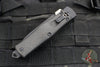 Microtech Cobra Knife- Auto Lever Lock- Tactical- False Double Edge Lightning Strike Carbon Fiber Handle- Black  Plain Edge Blade 136-1T-LS