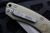 Microtech Knives- Amphibian Ram-Lok Folder- Fluted OD Green G-10 Handle- Apocalyptic Finished Blade 137RL-10 APFLGTOD