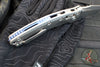 Marfione Select- Amphibian Ram-Lok Folder- Stonewash Finished Smooth Titanium Handle- Stonewash Plain Edge Blade- Blue Ti Backspacer 137RL-10 MS2