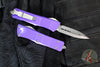 Microtech Troodon OTF knife- Double Edge- Purple Handle- Stonewash Blade 138-10 PU