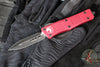 Microtech Troodon RED Double Edge OTF knife with Black Blade 138-1 RD
