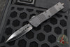 Microtech Combat Troodon OTF Knife- Double Edge- Shadow Edition Black Handle- Black DLC Over Damascus Blade 142-16 DLCTSH