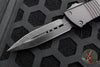 Microtech Combat Troodon OTF Knife- Double Edge- Shadow Edition Black Handle- Black DLC Over Damascus Blade 142-16 DLCTSH