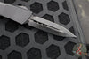 Microtech Combat Troodon OTF Knife- Double Edge- Shadow Edition Black Handle- Black DLC Over Damascus Blade 142-16 DLCTSH