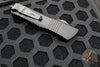 Microtech Combat Troodon OTF Knife- Double Edge- Shadow Edition Black Handle- Black DLC Over Damascus Blade 142-16 DLCTSH