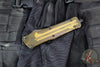 *PREOWNED* Microtech Combat Troodon OTF Knife- Double Edge- Black Handle- Ultem Inlay- Black DLC Blade 142-1 DLCTULS