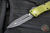 Microtech Combat Troodon OTF Knife- Double Edge- OD Green Handle- Black Blade 142-1 OD