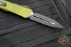 Microtech Combat Troodon OTF Knife- Double Edge- OD Green Handle- Black Blade 142-1 OD
