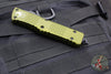 Microtech Combat Troodon OTF Knife- Double Edge- OD Green Handle- Black Blade 142-1 OD