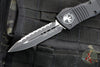 Microtech 2019 Combat Troodon OTF Knife- Tactical- Double Edge- Black Handle- Full Serrated Black Blade 142-3 T