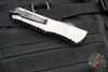 Microtech Combat Troodon OTF Knife- Single Edge- Titanium Gray Handle- Black Part Serrated Blade 143-2 TG