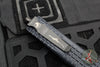 Microtech Combat Troodon OTF Knife- Delta- Frag- Tanto Edge- Black Handle- Black DLC Blade And HW 144D-1 DLC-1FR-DLC SN015