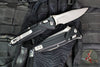 Microtech Socom Delta- Ram-Lok- Spear Point- Black Anodized Aluminum Handle- Apocalyptic Finished Plain Edge Blade 159RL-10 AP