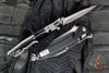 Microtech Socom Delta- Ram-Lok- Spear Point- Black Anodized Aluminum Handle- Apocalyptic Finished Plain Edge Blade 159RL-10 AP