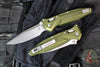 Microtech Socom Delta- Ram-Lok- Spear Point- OD Green Anodized Aluminum Handle- Stonewash Finished Plain Edge Blade 159RL-10 OD