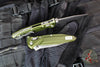 Microtech Socom Delta- Ram-Lok- Spear Point- OD Green Anodized Aluminum Handle- Stonewash Finished Plain Edge Blade 159RL-10 OD