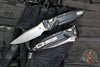 Microtech Socom Delta- Ram-Lok- Spear Point- Black Anodized Aluminum Handle- Stonewash Finished Plain Edge Blade 159RL-10