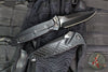 Microtech Socom Elite- Manual Folder- Spear Point- Shadow Edition- Black Handle- Carbon Fiber Inlay- Black DLC Blade 160-1 DLCTCFISS