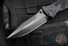Microtech Socom Elite- Manual Folder- Spike Grind- Shadow Edition- Black Handle- DLC Blade 160-1 DLCTSSH