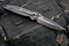 Microtech Socom Elite- Manual Folder- Spike Grind- Shadow Edition- Black Handle- DLC Blade 160-1 DLCTSSH