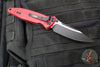 Microtech Socom Elite- Manual Folder- Single Edge- Red Handle- Two-tone Black Blade 160-1 RD