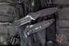 Microtech Socom Elite- Manual Folder- Tactical- Single Edge- Black Handle- Black Part Serrated Blade 160-2 T