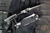 Microtech Socom Elite- Ram-Lok Manual Folder- Single Edge- Black Frag Pattern Handle- Stonewash Blade 160RL-10 FR