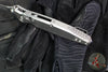 Microtech Socom Elite- Ram-Lok Manual Folder- Single Edge- Marfione Select- Stonewash Finished Smooth Titanium Handle- Stonewash Blade 160RL-10 SMS1