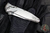 Microtech Socom Elite- Ram-Lok Manual Folder- Single Edge- Marfione Select- Stonewash Finished Smooth Titanium Handle- Stonewash Blade 160RL-10 SMS1